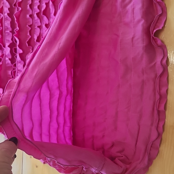 Bisou Bisou by Michele Bohbot Vintage Y2K Pink Ruffle Dress Slip M - Picture 11 of 14